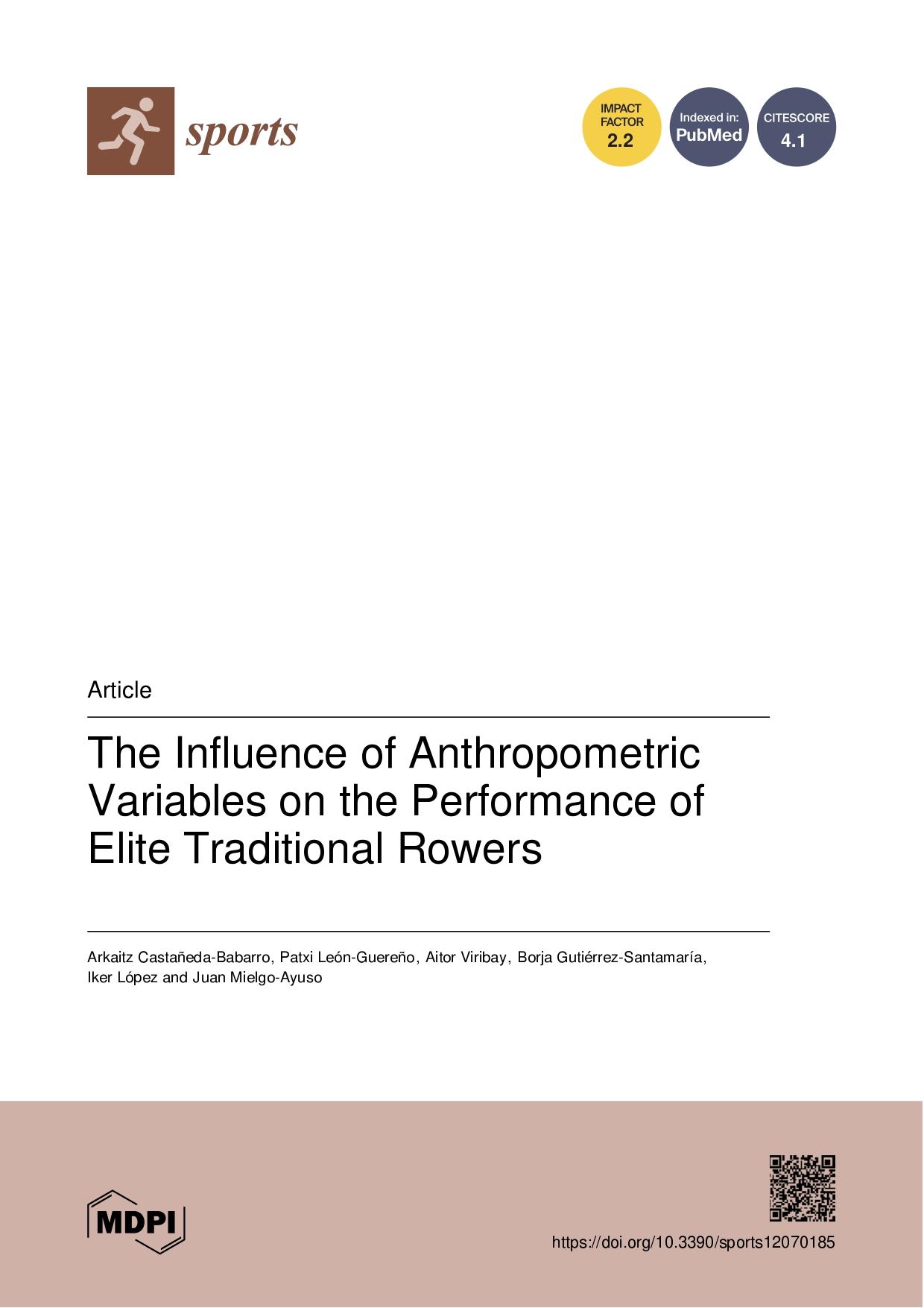 Imagen de The Influence of Anthropometric Variables on the Performance of Elite Traditional Rowers